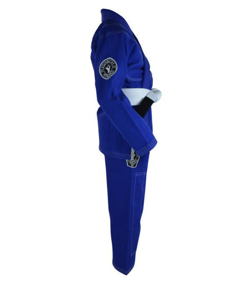 Combat Corner YoungStar Youth Brazilian Jiu Jitsu Form2 GI – FREE WHITE BELT-BLUE-3